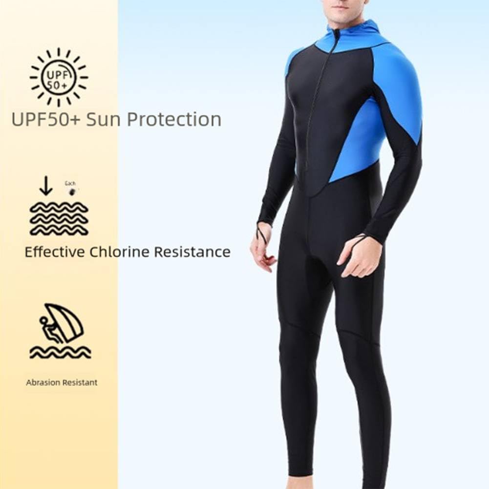 Muta da uomo in neoprene da 5 mm con cappuccio per immersioni, snorkeling, nuoto, surf, sport acquatici, protezione
