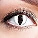 Produktbild Farbige Kontaktlinsen Ohne Stärke mit Motiv Weiße Linsen Jahreslinsen für Halloween Karneval Party Fasching Cosplay Kostüm Cat Eye Katze Auge Weiß
