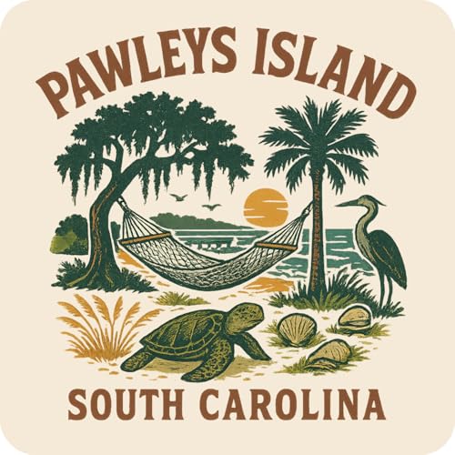 Imán decorativo vinílico Pawleys Island 4 pulgadas miniatura 1