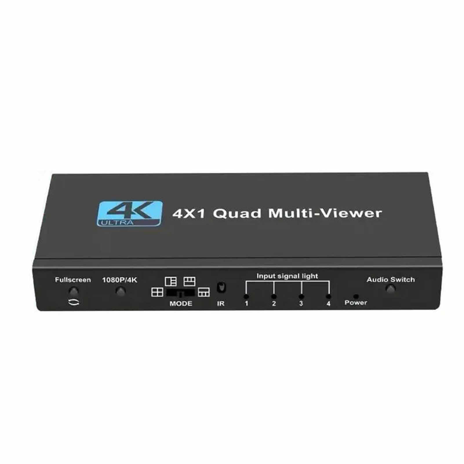 Asixxsix Splitter HDMI 4K 4 Ingressi 1 Uscita, Commutatore Schermo Segnale con Telecomando, Splitter HDMI Sottile 4K a 30 Hz 1x4 per TV PC, Lettore DVD, Console di Gioco, Proiettori