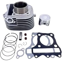 Motorcycle Cylinder Piston Kit STD 53.5mm Pin 14mm Compatible With Haojue Lindy125R Lindy125Q Lindy 125 HJ125T-18