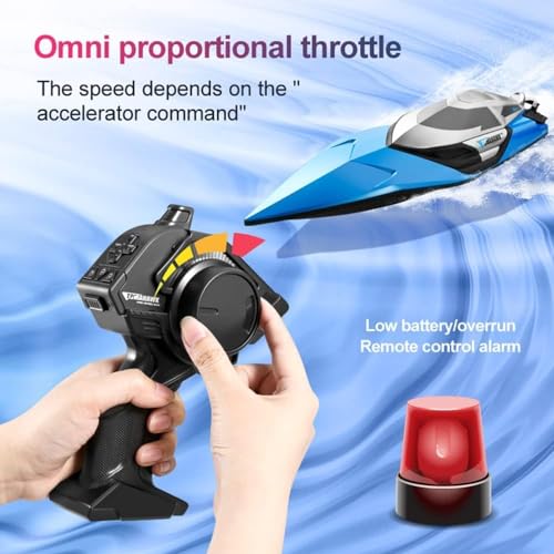 Image of Remote Control Boats for Pools and Lakes, RC Boat 70km /h High Speed Remote Control Racing Boat for Adults and Kids & Pools and Lakes, 2.4 Ghz Fast Electric RC Water Boats