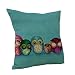 Nunubee Decorative Throw Pillow Cases 18x18 Home Decor Cushion Cover 5 Owls