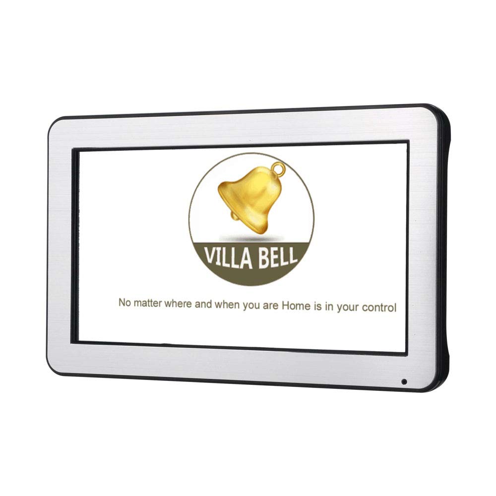 Sistema de Control de Acceso Portero automático con Timbre de vídeo inalámbrico WiFi con 2 cámaras con Cable de Alta definición 1080P de 10 Pulgadas
