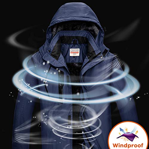 Wulful Men's Waterproof Ski Jacket Warm Winter Snow Coat Mountain Windbreaker Hooded Raincoat #TOP3