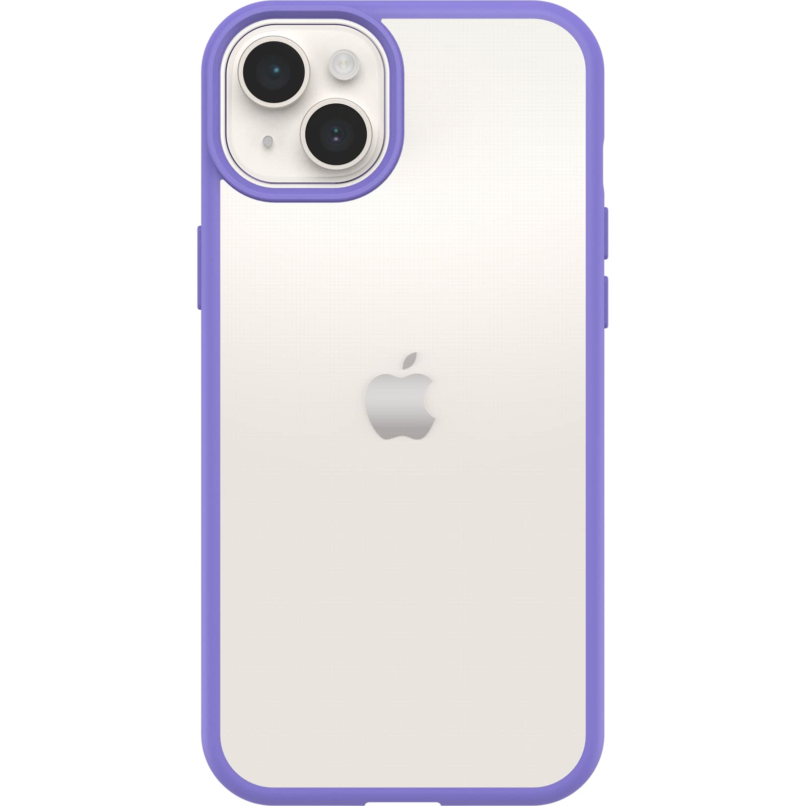 OtterBox Cover per iPhone 14 Plus Sleek, resistente a shock e cadute, testata a norme anti caduta MIL-STD 810G, Protezione Antimicrobica, Trasparente/Viola, Senza Retail Package