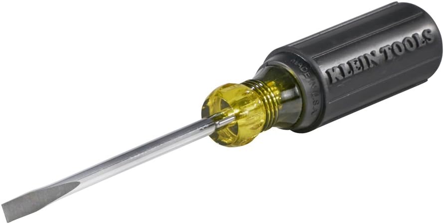 Klein Tools 605-4B Wire Bending Cabinet Tip Screwdriver 4-Inch, Made in USA, Factory - Image 3