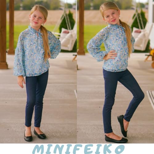 Girls Long Sleeve Shirt Chiffon Blouse for 6-14 Years Old2
