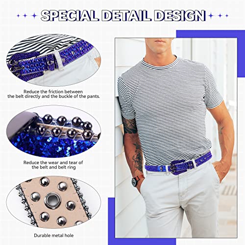 TINIDI Western Men Women Rhinestone Belts Bling Crystal Skulls Studded Leather Belt For Pants Jeans3