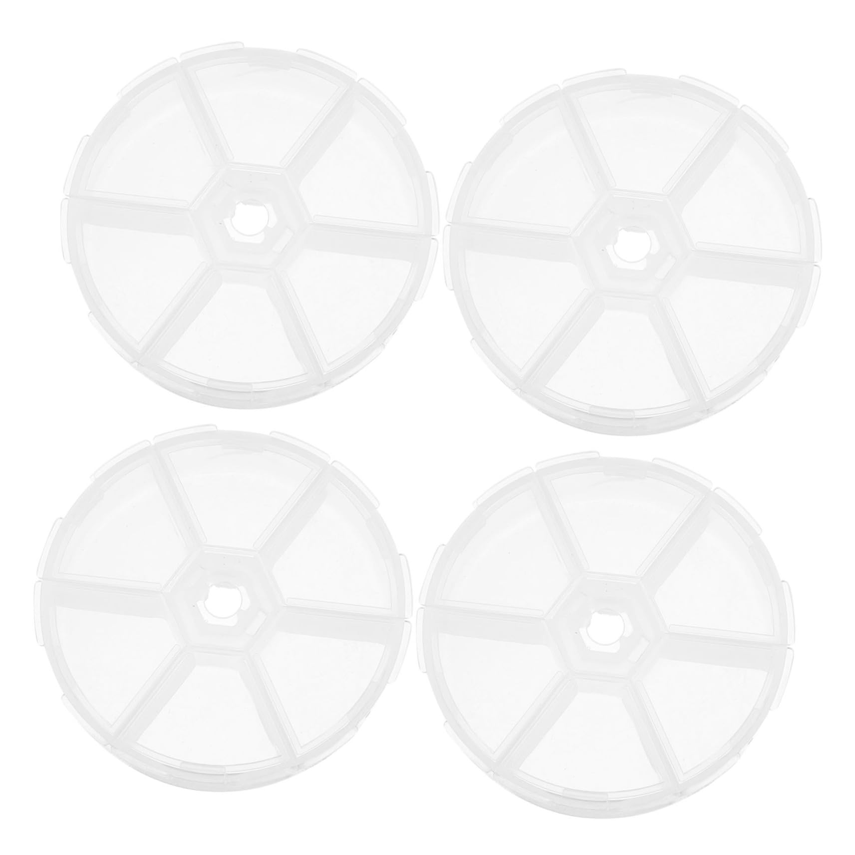 STOBOK 4pcs Round Jewelry Box Large Storage Bins Organize Beads Vintage Jewelry Organizer Craft Storage