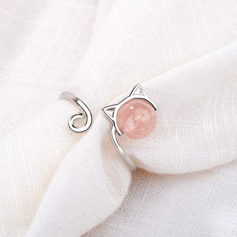 LadayPoa Adjustable Leaf Stackable Rings for Women Cubic Zirconia Stones Blue Leaves Purple Flower Open Band Stacking Finger Sliver Rings Fashion Plant Floral Aesthetic CZ Jewelry - Image 3