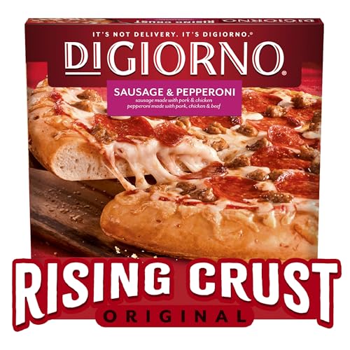 Digiorno Frozen Pizza, Rising Crust, Sausage & Pepperoni Pizza, Family Dinner