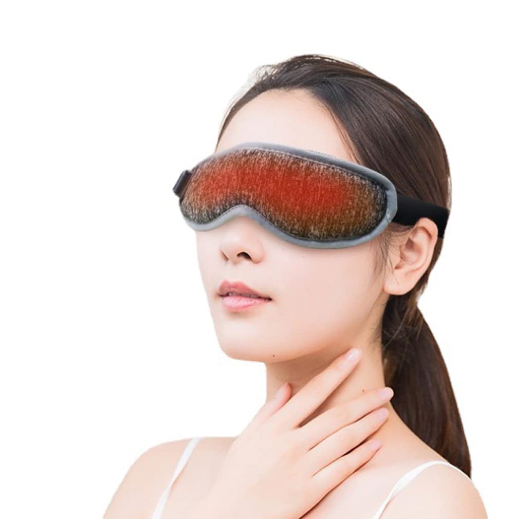 New Hot Compress Eye Mask USB Vibration Heating Massage Eye Mask Shading Sleep Eye Mask Eye Massager light