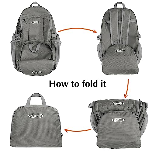Image of G4Free 40L Lightweight Packable Hiking Backpack, Waterproof Travel Daypack | Water-Resistant Polyamide, Size: 18.9*12.9*9.4inch(L*W*H), 100% Waterproof Wet Pocket, Travel, Climbing, swimming