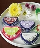 Weddingstar 8422-06 Heart Shaped Candy Containers- Crystal & Bubble Gum Pink