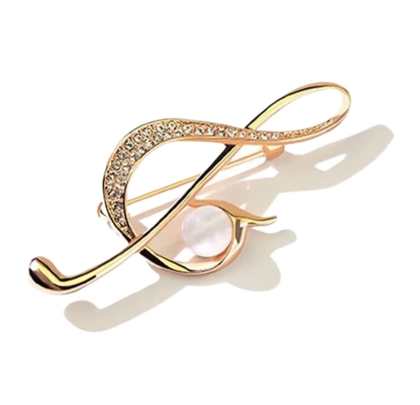 VVABRA Spilla Gioiello Spilla con Nota Musicale Creativa Spilla da Cappotto Squisita da Donna Accessori per Abbigliamento Spille per Abiti Banchetto