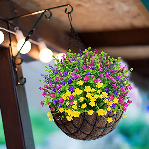 Artbloom 16 Bundles Outdoor Artificial Flowers Uv Resistant No Fade Fake Boxwood Plastic Plants Greenery Shrubs For Garden Porch Window Box Home Wedding Décor - Indoor/Outdoor Use #TOP6