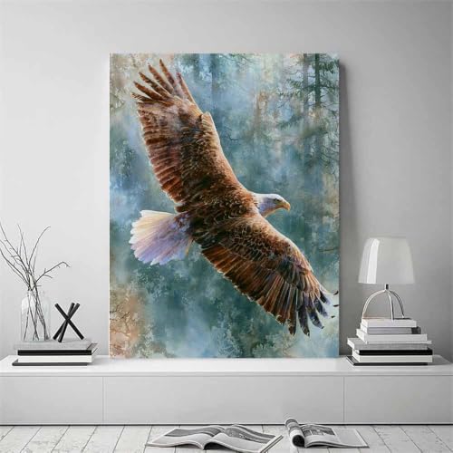 Toile pygargues à tête blanche décoration murale oiseau 40x60cm
