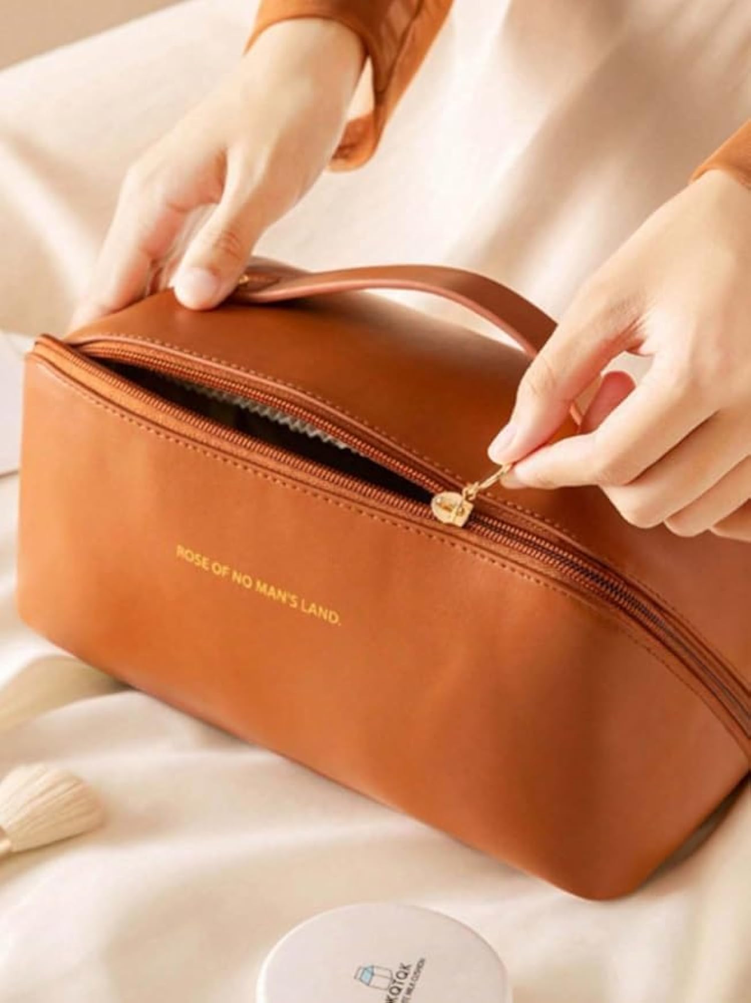 Large Capacity Travel Cosmetic Bag with Handle