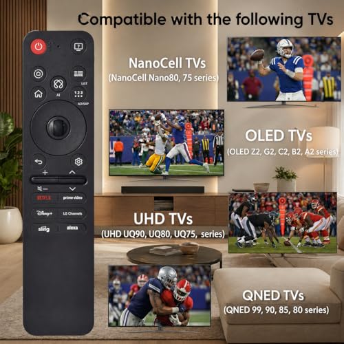 for LG Smart TV Remote,Magic Control with Voice and Pointer Function,AN-MR25GA/AN-MR24GA/MR23GA/MR22GA/MR21GA/MR20GA/MR19GA Replacement for 2019-2025 LG WebOS,OLED,QNED,NANOCell,4K,8K etc.AKB76039902 - Image 3