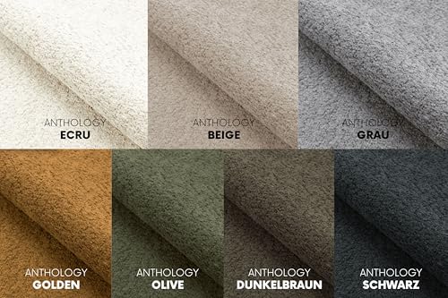 Kaiser Möbel - Sofa mit Schlaffunktion und Bettkasten - Couch 3 Sitzer - 207 x 103 cm - Klappsofa, Relaxsofa Wohnzimmer, Schlafsofa ohne Armlehnen - Aesthetic, Skandinavisch - Piano Boucle Golden – Bild 6