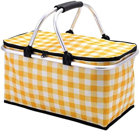 ピクニックバスケット 折り畳み式 キャンプバスケット 可愛いポーチバスケット 弁当箱 保冷保温 多機能 大容量 アウトドア お花見 バーベキュー 釣り キャンプ 運動会 行楽など適用 A Anbx Net