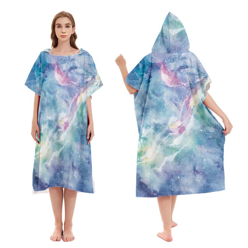 SVOSVATie dye Hooded Bath Towel Beach Towel Boys Poncho Towel for Bath Beach Surfing Swimming Soft Bathrobe Fast Drying Towel for Women