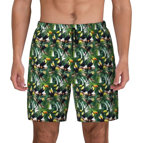 Bañador para hombre ligero con diseño de hojas de palmera ideal para vacaciones y playa