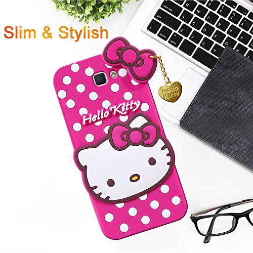 Image of Unirock Hello Kitty Back Case Cover for Asus Zenfone Max Pro M1| 3D Cute Hello Kitty Case |Soft Silicone Rubber Back Cover with Pendant Kitty Cover for Asus Zenfone Max Pro M1 (Pink)