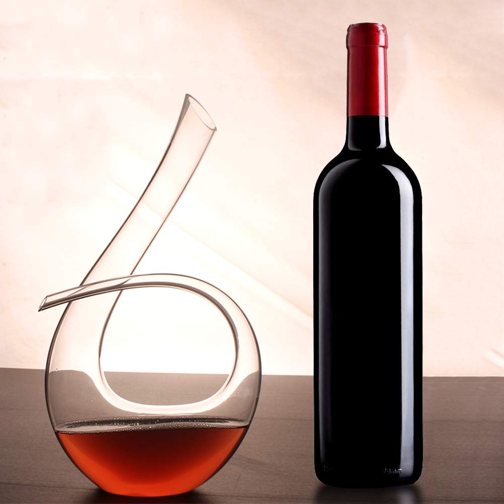 Bec verseur en verre cristal fait à la main en forme de 6 - 1500 ml