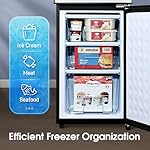 4.1 Cu.Ft Fridge with Bottom Freezer and Drawer, 2 Door Refrigerator with 7 Adjustable Temperature Settings for Bedroom, Dorm, Office, Apartment, Large Capacity, Silver - Image 4