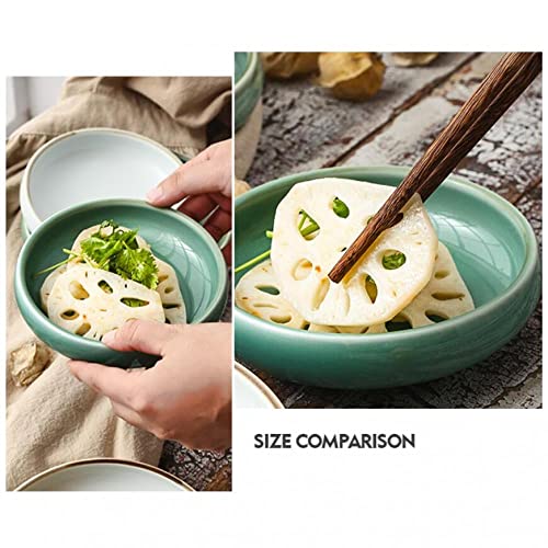 Gaolinci Creative Zen Ceramic Plate, Round Smooth Glazed Side Dish Snack Dish Pickle Dish (Set Of 4) #TOP4