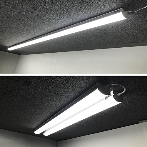 Barrina (Pack Of 2) 4Ft 45 Watt Extendable Utility Led Shop Light Workbench Light 6500K Super Bright White 4500Lm 300W Equivalent Built-In On/Off Switch Frosted Linear Led Light Bar #TOP1