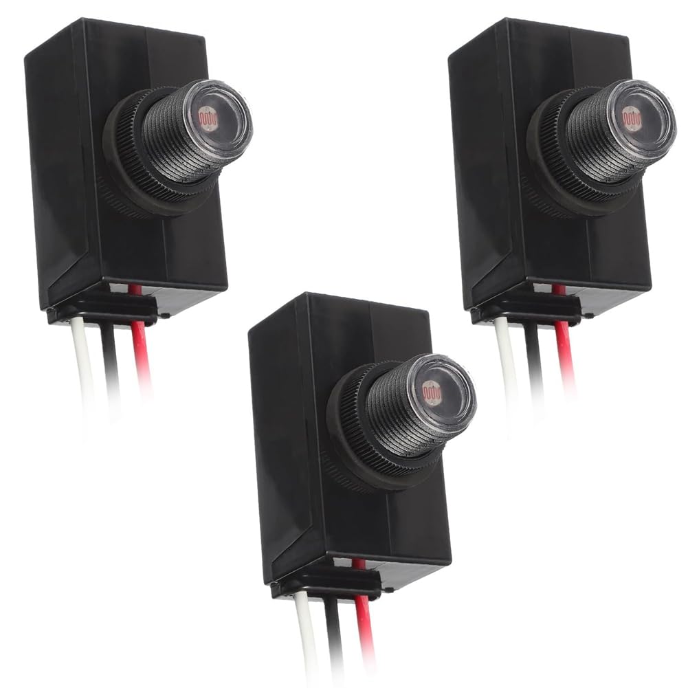 Knoruley Black Dusk To Dawn Sensor For Outdoor Lighting Photo Switch Light Sensor Hardwired Post Eye Light Suitable