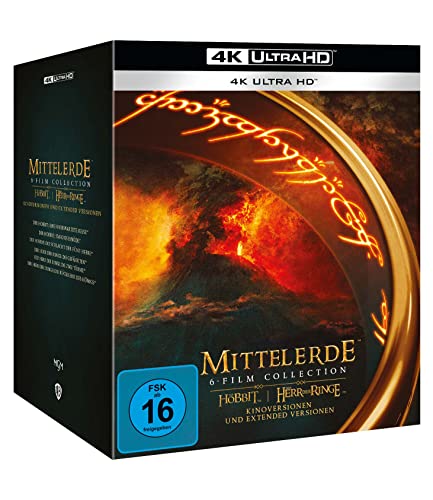 Mittelerde 6-Film-Collection (Limited Edition) (Extended) – 4K Blu-ray (UHD + Blu-ray Disc)