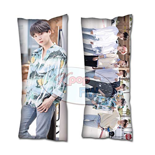 Cosplay-FTW Kpop Kpop BTS in LA 2019 Suga Body Pillow Peach Skin Cotton Polyester Blend 40cm x 100cm (Set of 1, CASE ONLY)