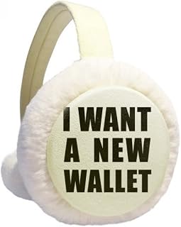 I Want A New Wallet Winter Ear Warmer Cable Knit Furry Fleece Earmuff Outdoor