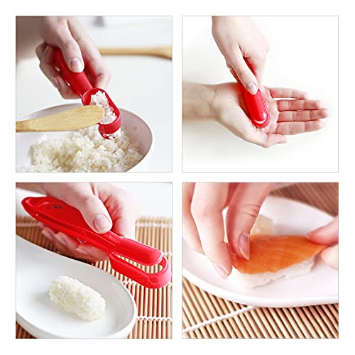 Sushi Making Kit , Aya Bamboo Kit 2 , Complete with Sushi Chef Knife , Online Video Tutorials , 2 Rolling Mats , Paddle , Spreader , 5 Pairs of Fiberglass Chopsticks , DIY Nigiri Maker