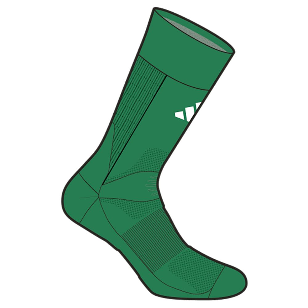 adidas Unisex Football Crew Performance Socks Cushioned Socks, team green/white, M