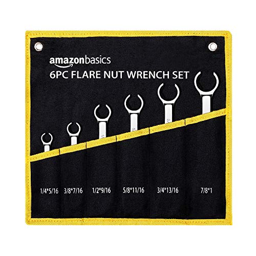 AmazonBasics Flare Nut Wrench Set - SAE, 6-Piece