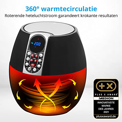 MEDION friteuse, ca. 1500 watt, digitaal bedieningspaneel, totale inhoud 4 liter, olievrij frituren, 30 min timer, oververhittingsbeveiliging, MD17320 zwart - Afbeelding 3