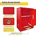 CETIVENO 26 Gal Flammable Storage Cabinet,OSHA-Hazardous Materials Safety Cabinet,Adjustable Shelf Fire Cabinet, for Safe Storage Flammable Liquids and Chemicals Laboratories and Industrial Site/RED