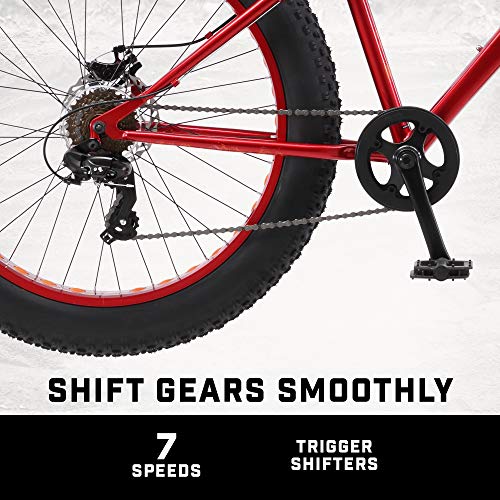 Mongoose Aztec Mens and Womens Fat Tire Bike, 18-Inch Steel