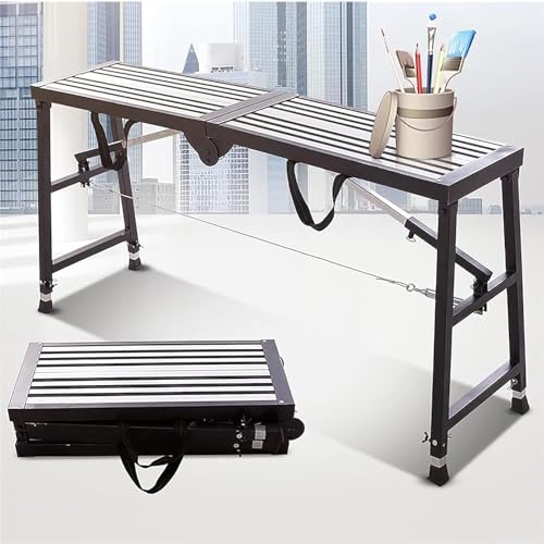 Taburete para lavar vehículos y andamio plegable estable de 180 cm de acero