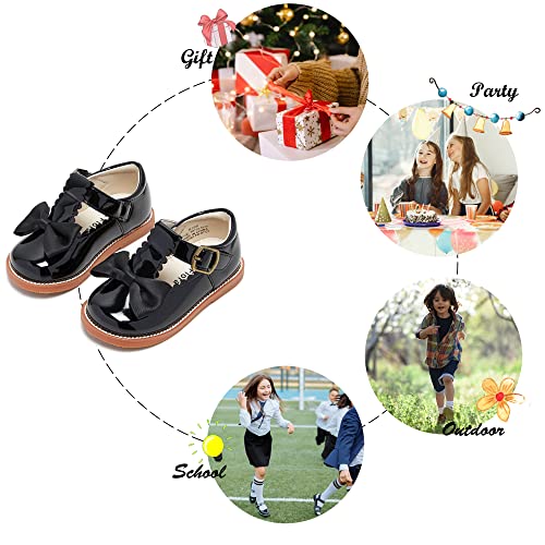 Image of Felix & Flora Toddler Little Girl Mary Jane Dress Shoes - Ballet Flats for Girl Party School Shoes