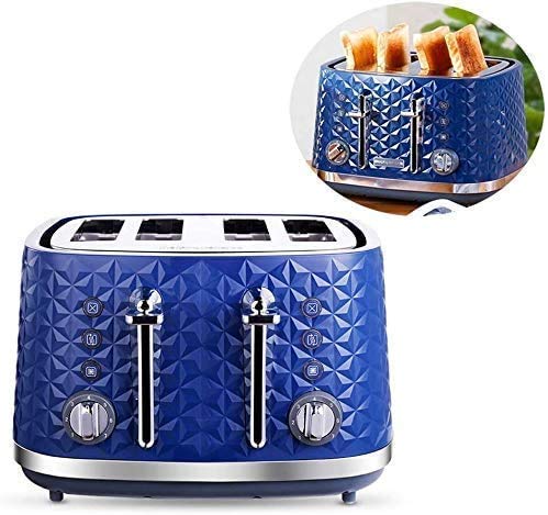 Automatischer Brotbackautomat 4-Scheiben-Toaster, Edelstahl-Retro-Toaster Mit 7 Farbeinstellungen Und Abnehmbarer…
