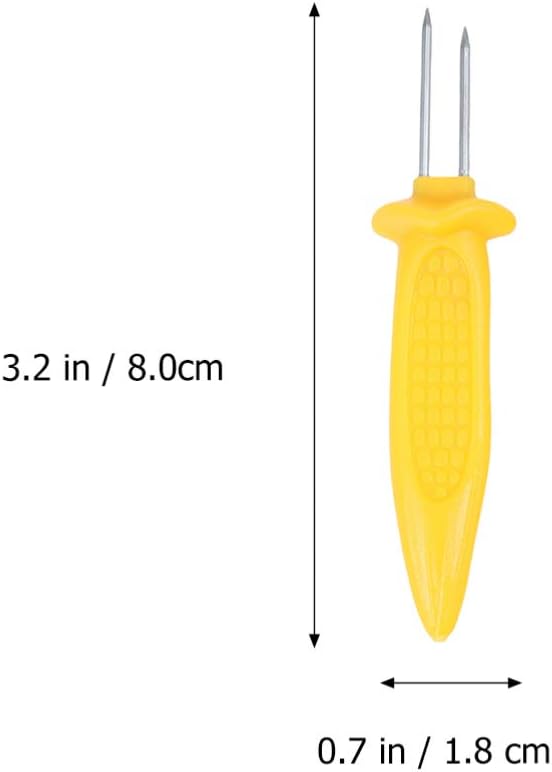 Happyyami Barbeque Grill 5 Pcs Corn Shape Handle Fork Stainless Steel Fork Handle BBQ Forks Barbecue Anti- scalding Fork Barbecue Grill BBQ Accessories for Picnic Camping Fruit Fork : Patio, Lawn & Garden
