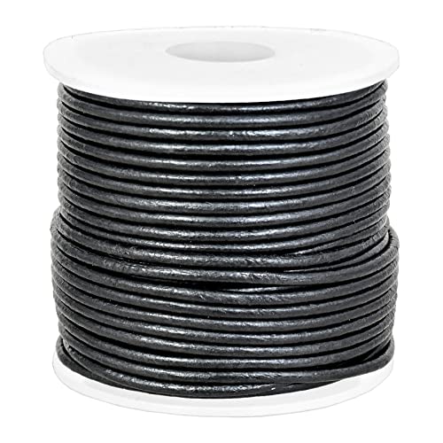 GENIQUE Real/Genuine Round Leather String Cord for Necklace Bracelets, Jewelry, Kumihimo Braiding - Image 2