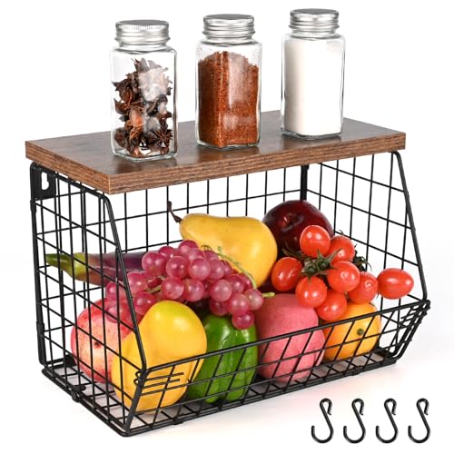 Gaethra Obstkorb Hängend, Metall Küchenregal Hängend, Obstkorb...