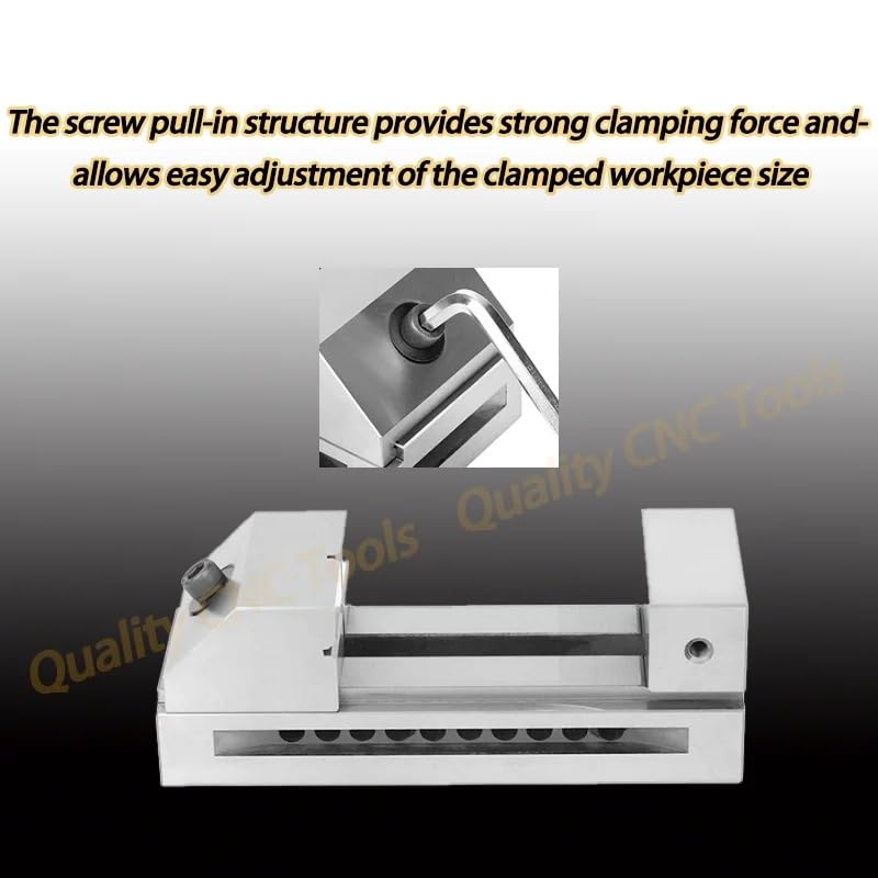 Herramienta de tornillo de banco de acción rápida de alta precisión, tornillo de banco de acero for amoladora/corte de alambre/fresadora, dureza 58-62, 1 ud.(QKG100)